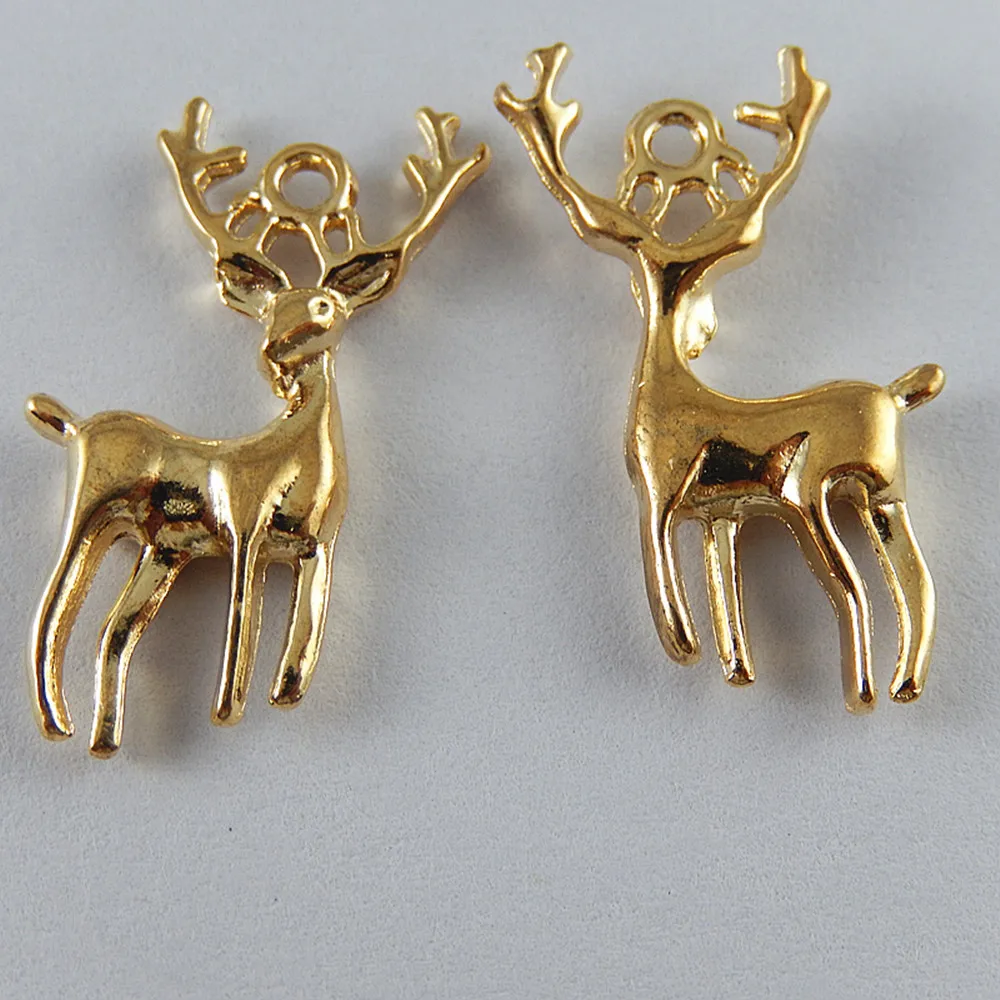 (20Pieces)Man Creative Elk jewelry pendant Deer Necklace Pendant Animal Bracelet Charms Handmade Crafts Jewelry Findings 51834