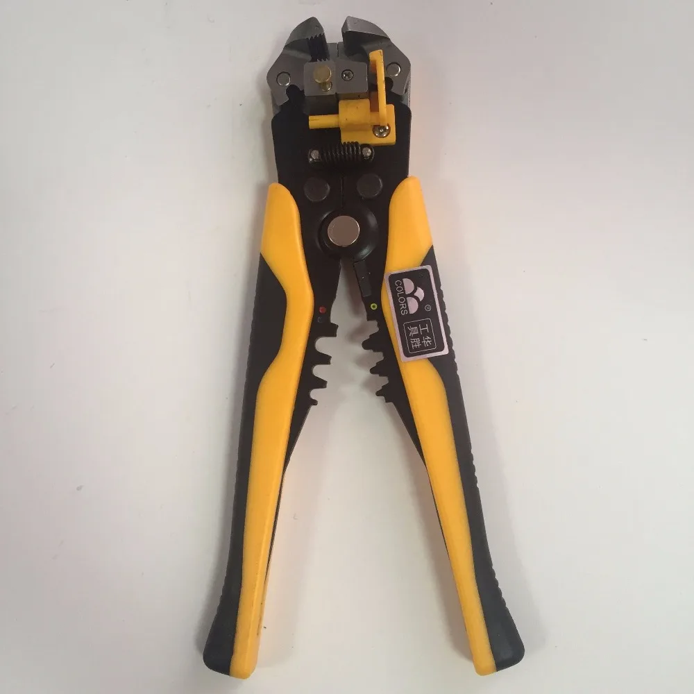 

HS-D1 Multifunctions Wire Stripper Cutter Plier Stripping 0.2-6.0mm2 AWG24-10 Insulated Terminal Crimper Self Adjustable