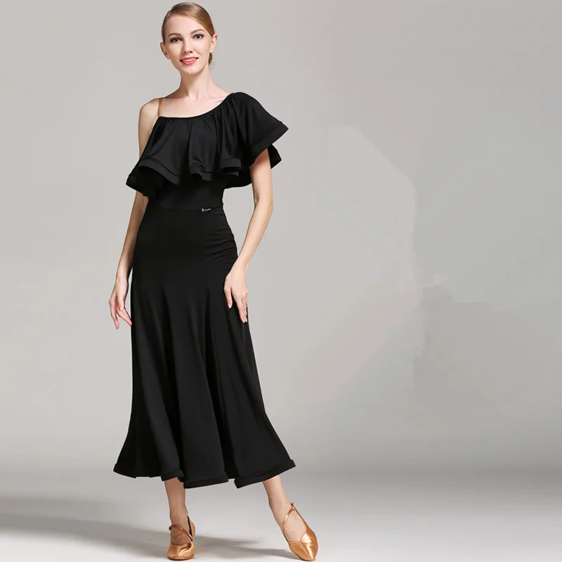 Vestido de baile de salón moderno para mujer, vestido de baile de salón estándar para vals/tango/foxtrot, vestido de competición de rendimiento