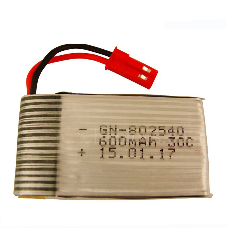 بطارية ليثيوم 3.7 فولت 600 مللي أمبير في الساعة طائرة تحكم عن بعد 3.7 فولت 600 مللي أمبير في الساعة مقبس JST حجم 802540 بطارية ليبو