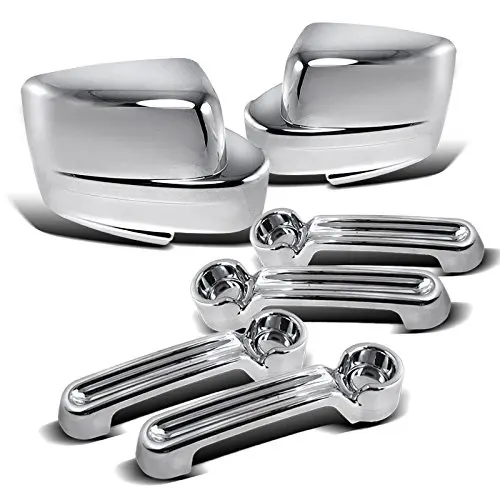 Triple Chrome Plated ABS Mirror Covers + Chrome Door Handles Cover for 2007-2012 Dodge Nitro