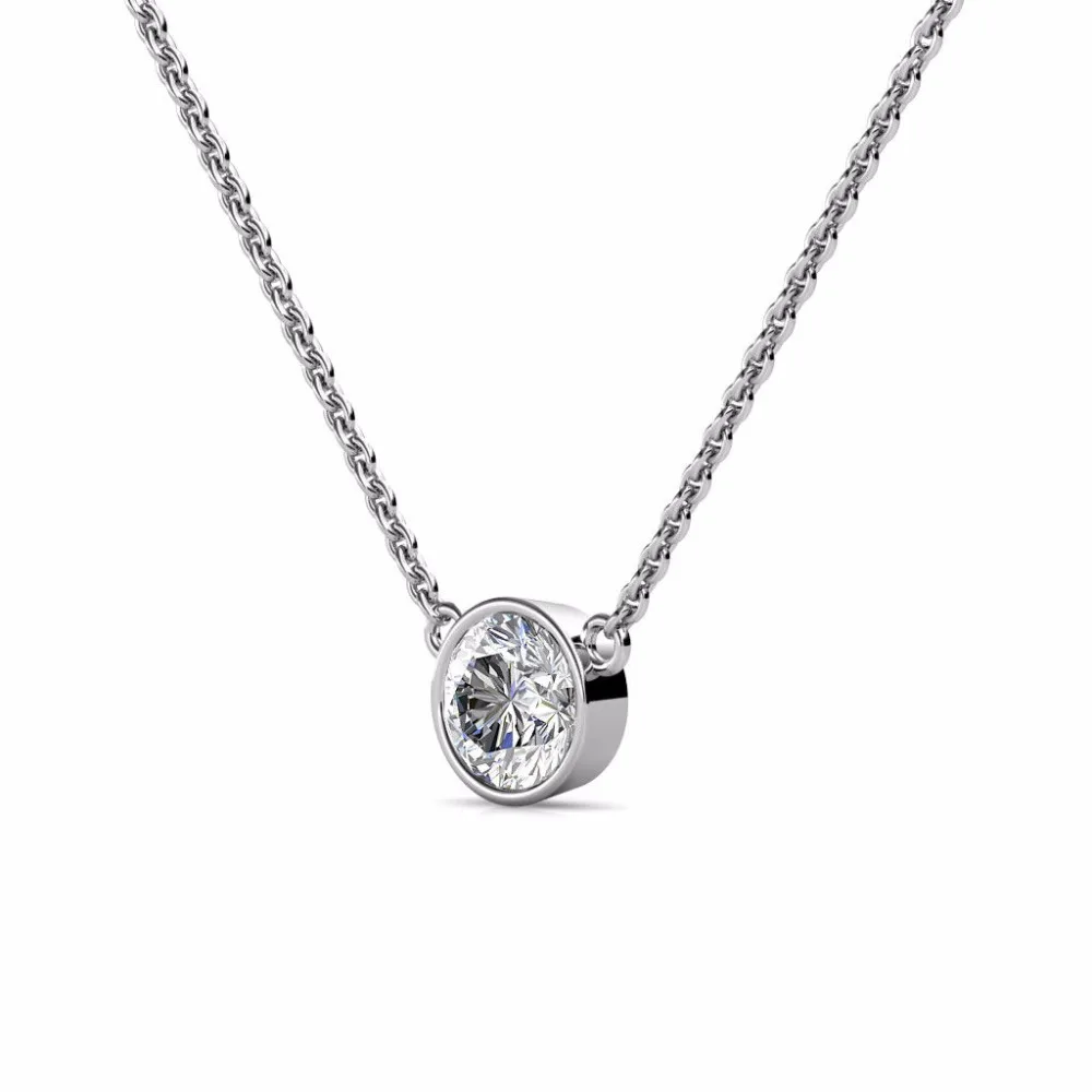 AEAW Real 10K White And Yellow Gold AMAZING 3 Carat ct G Color Lab Grown Moissanite Diamond Pendant &Necklace For Women