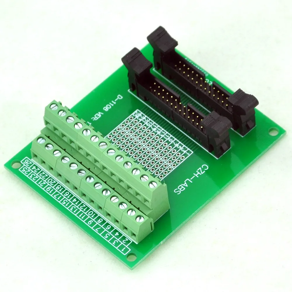 Placa de arranque de doble cabezal macho, conector de Terminal de tornillo, 2x13 Pines, 2,0mm, IDC-26