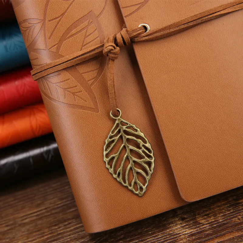 Vintage Traveler\'s Notebook Travel Journal Diary Planner Note Book Leather Cover A5 A6 Ring Binder Kraft Paper Blank Sketchbook