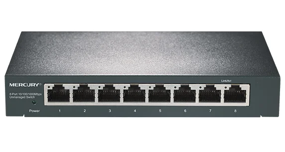 Metal Cabinet, 8 Port 1000Mbps Gigabit Ethernet Switch, 10/100/1000Mpbs Ethernet Network Switches,Hub LAN,Full-duplex, Plug&Play