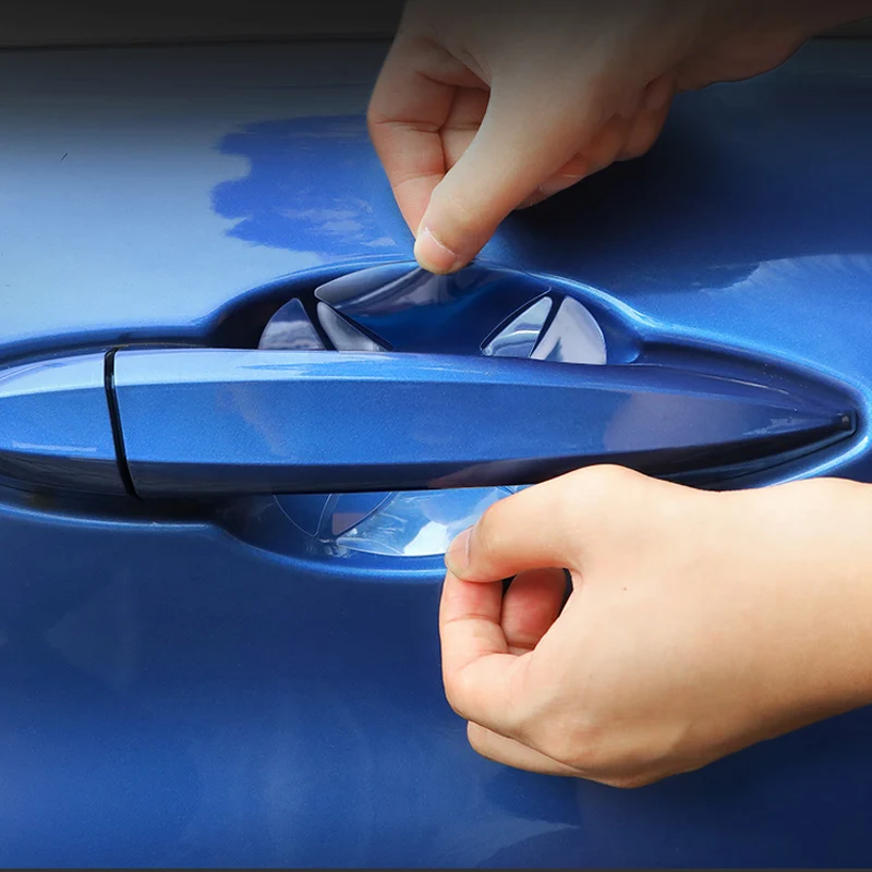 

4Pcs / LOT car handle protective film transparent car sticker for Volkswagen POLO Tiguan Passat Golf EOS Scirocco