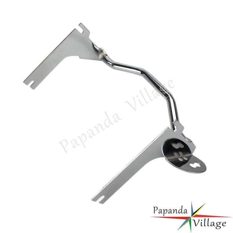 Motocykl stal chromowana przechodząc lampa pomocnicza z kolei światła przeciwmgielne Bar montażu uchwyt do harleya Road King FLHR 1994-2013 niestandardowe — zdjęcie 7