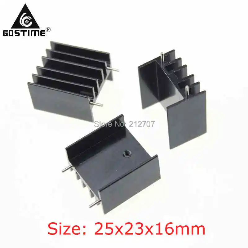 

20 Pieces/lot Gdstime 25x23x16mm Amplifier Transistor Heat Sink Cooling MTDA7294 / L298 Heatsink with Needle