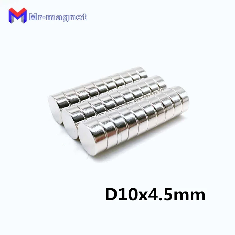 

50pcs Standard N40 10x4.5 magnet 10x4.5mm Super strong D10x4.5 magnets N35 D10x4.5mm, 10*4.5 permanent magnet 10*4.5mm