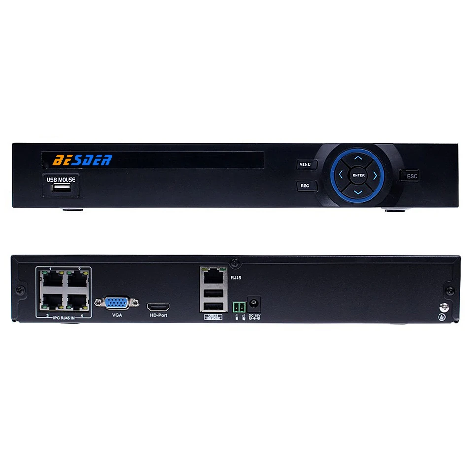 

BESDER POE48V 1080p 4CH PoE Switch Motion Detect XMEYE Free APP 2 SATA HI3535 H.264 P2P 4 Channel Security PoE NVR 1080P