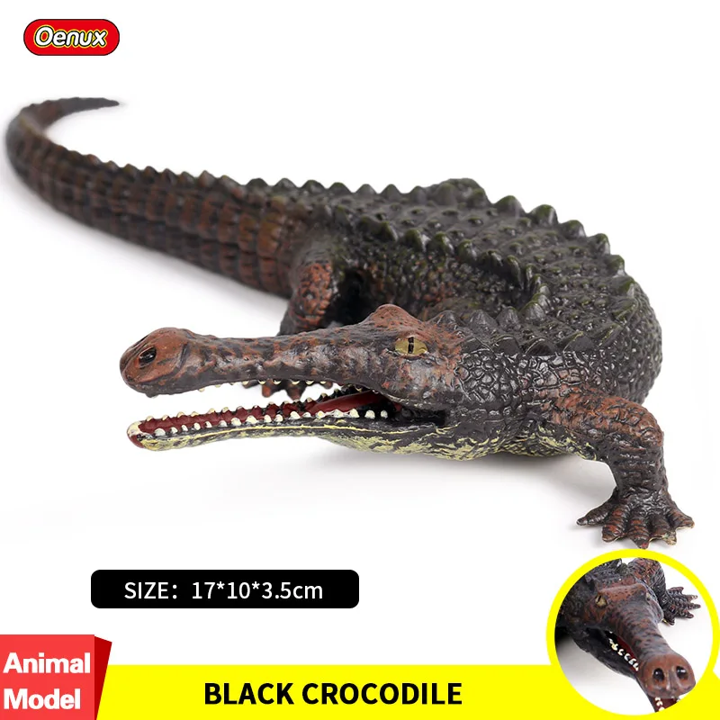 Oenux Original Wild Savage Sarcosuchus Imperator Action Figures Crocodile PVC High Quality Lifelike Collection Toy For Kid Gift