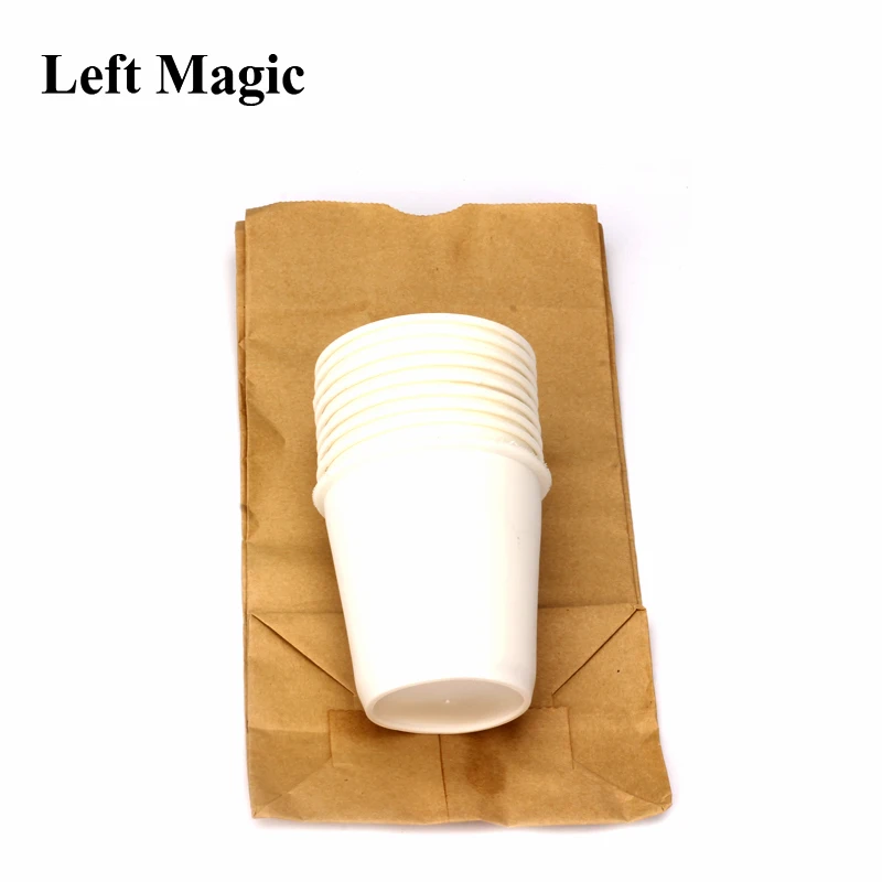 Super Paper Cup Magic Tricks Cup Appear From Bag Magic Props Paper Comedy Stage Close Magic Street Magic Show G8134