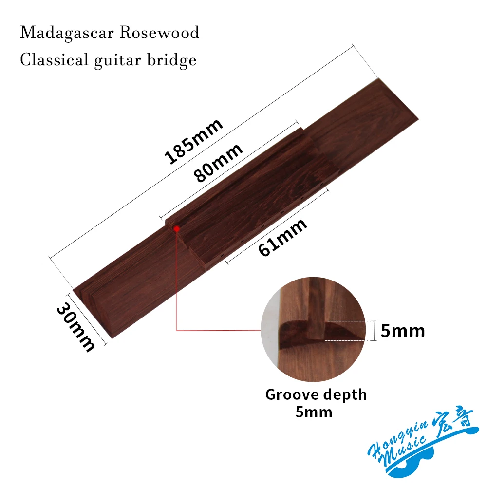 Universal Classical Guitar Bridge Replacement Parts Madagascar Rosewood/Chicken-wingwood /Mozambique Ebony Guitar Accessories