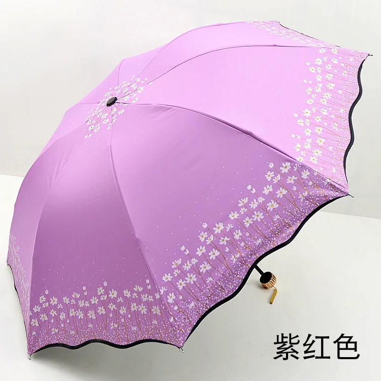 New Full blackout color flash umbrellaUmbrella Rain Women Fashion Arched Princess Umbrellas Female Parasol Creative Gift