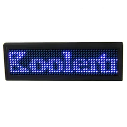 USB Programmable Advertising LED Name Badge,Mini Display Message ID Name Tag for Business Advertising Message Display