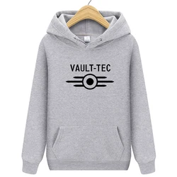 Hoodies Mens Fashion Vault Tec logo Brand Letter Hoodie Casual Sweatshirt Men Cotton high quality Print Sweatshirts Male Hood