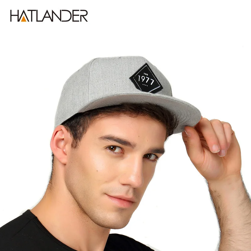 [HATLANDER]Vintage 1977 cool flat bill baseball cap women mens gorras planas snapbacks trucker hat outdoor hip-hop snapback caps