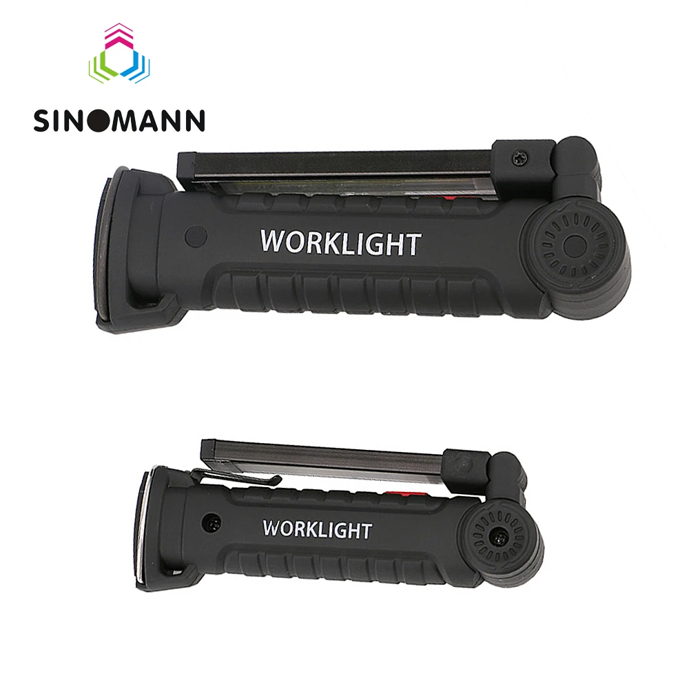 5 Modes COB Flashlight Portable USB LED Work Light Rechargeable LED Flashlight With Magnetic Lanterna Hanging Hook Lamp