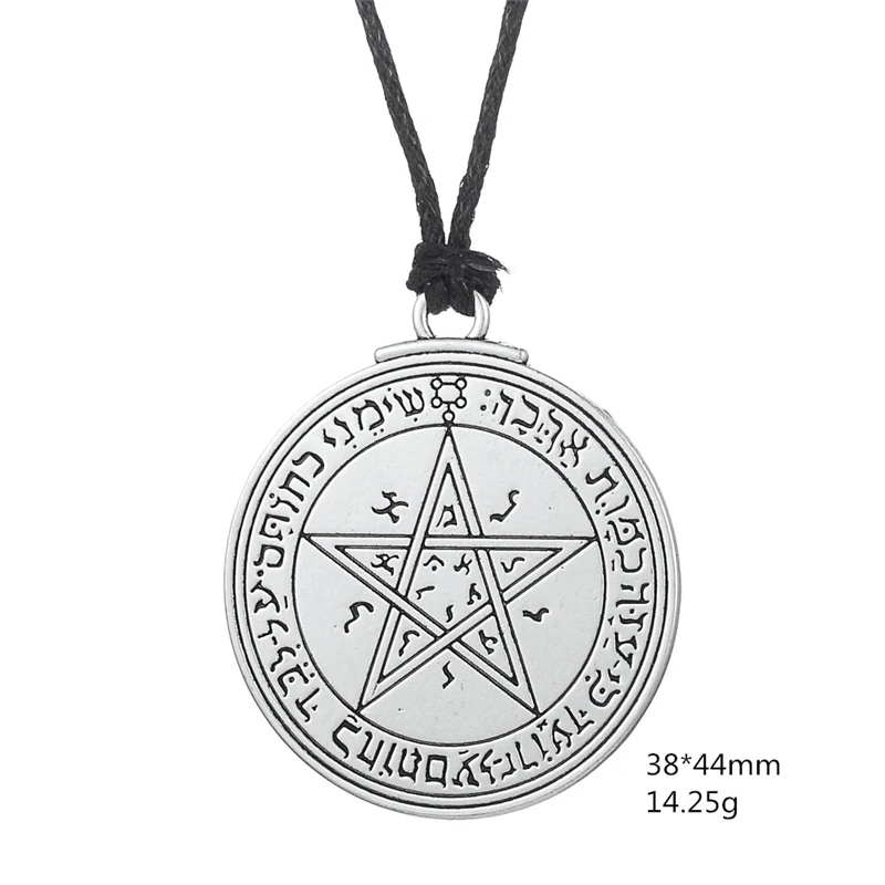 Skyrim Unque Double Side Charm Talisman of Venus Love Pentacle Key of Solomon Pendant Necklace Wicca Necklace Fashion Jewelry