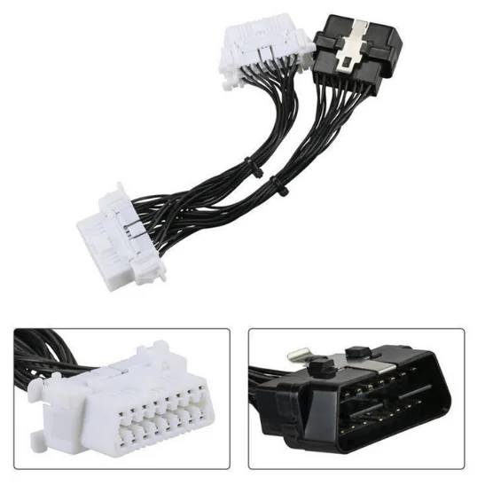 

OBD 2 Y сплиттер Удлинительный кабель 15 см OBD2 16PIN Штекерный разъем ELM327