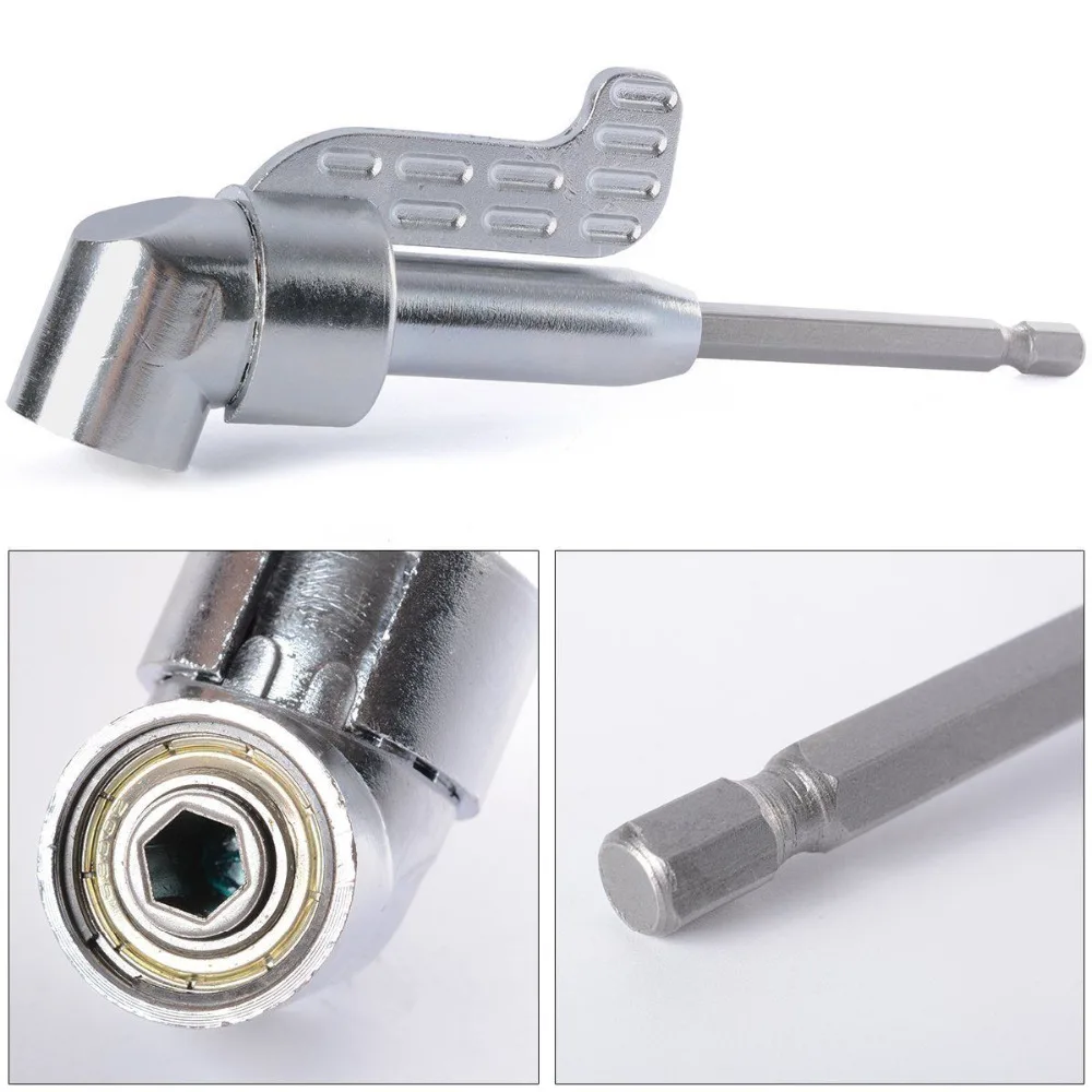 

45 Degree Angle Screw Driver Socket Holder Adapter 1/4" Power Drill Tool Right Angle Driver Magnetic Screwdriver Drill