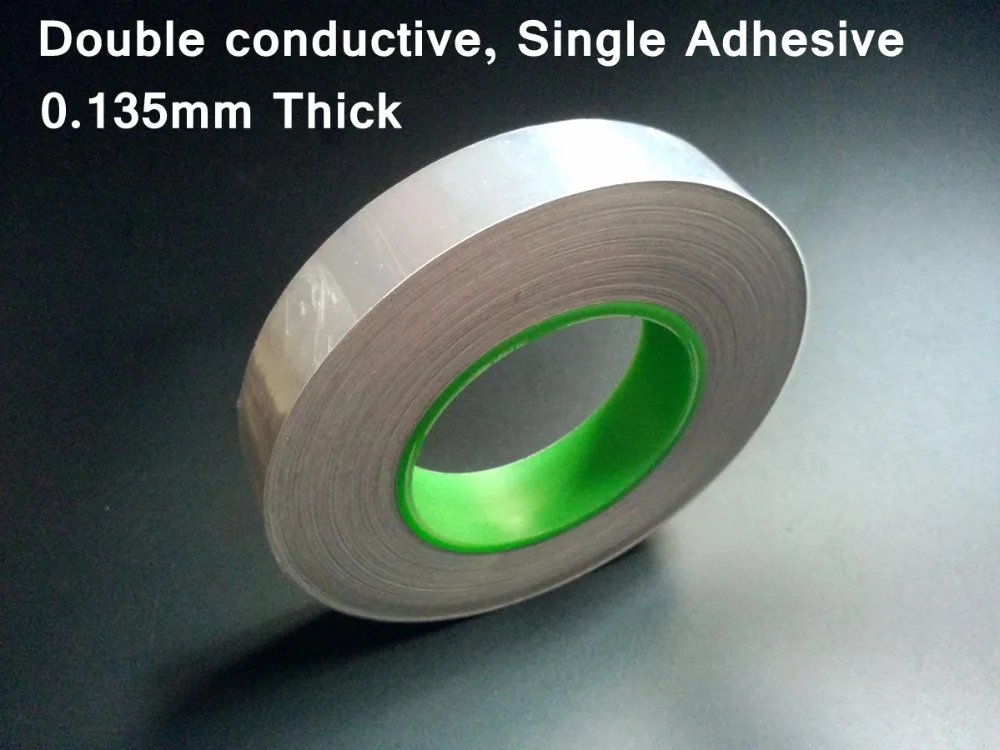 

T=0.135mm W=70mm L=50M Single Adhered, Double Sided Conductivity, Aluminum Foil Mask Tape fit for Kitchen, Refrigerator