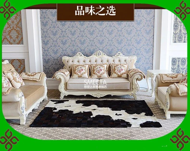 

Free shipping 100% natural genuine cowhide rug