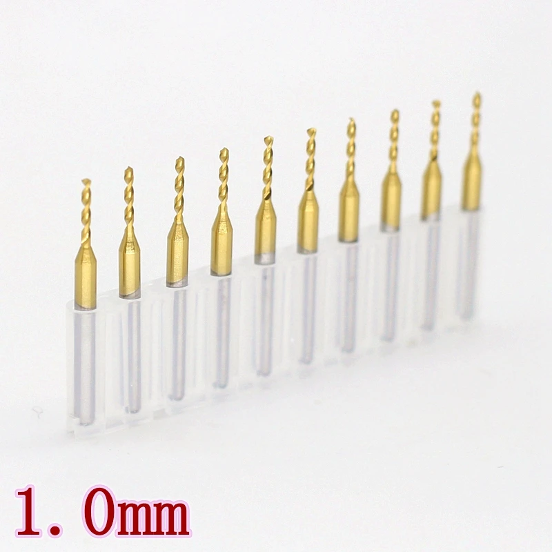Hangxin 1.0mm 카바이드 pcb 드릴 10 pcs 금속 밀링, 악기 추출기, cnc 라우터 목공 도구, dremel 액세서리