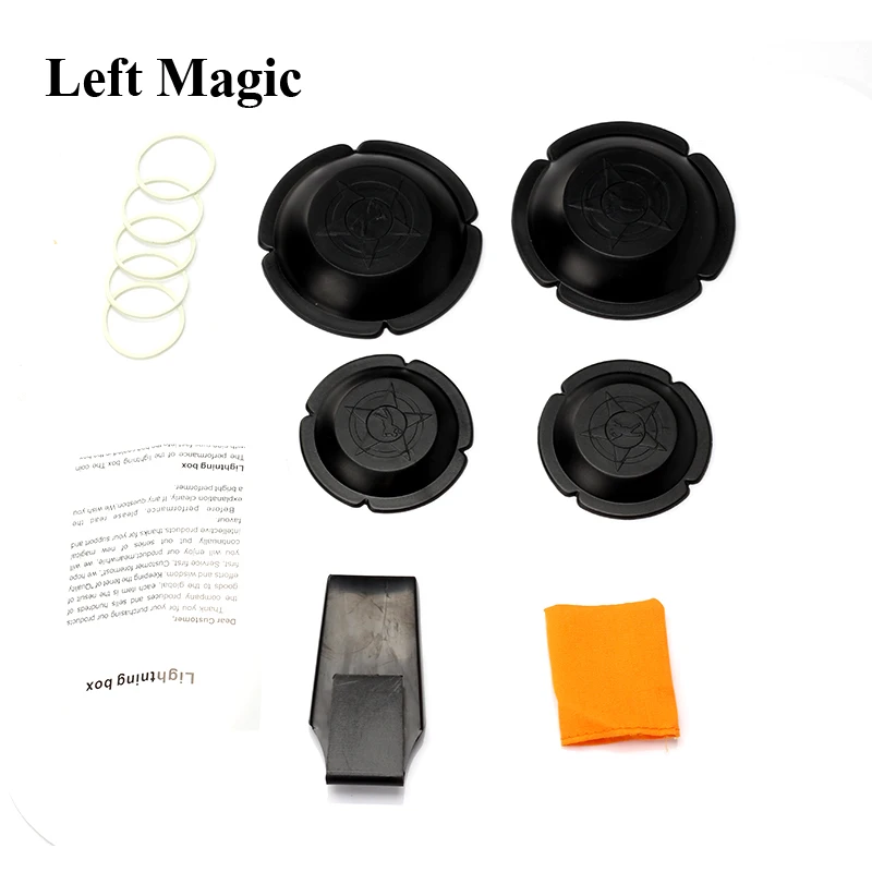 Lightning Box Magic Tricks Black Miracle Appearing Coin Close Up Stage Magic Tricks Coin Penetration Good Quality Coin Magic