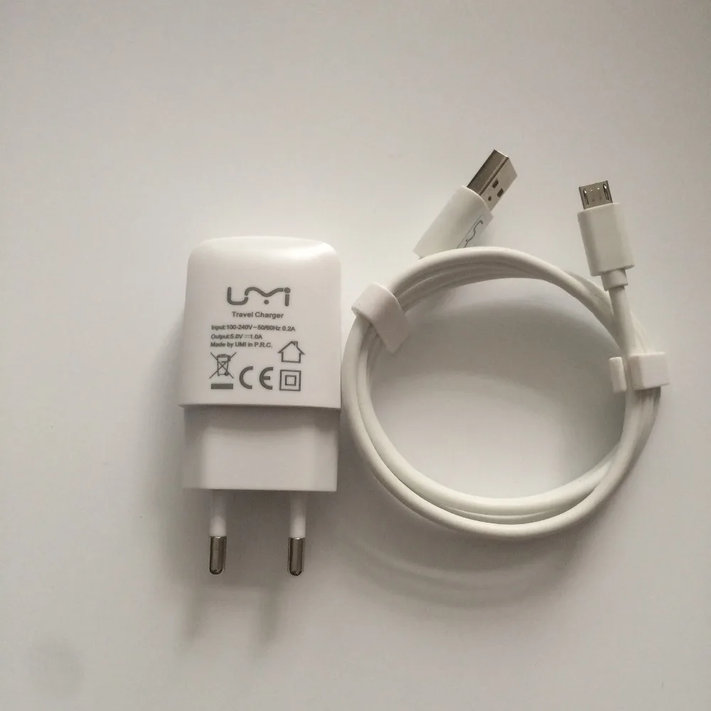 Travel Charger + USB Cable USB Line For Umi Diamond X MTK6737 Quad Core 5.0 Inch 1280x720 Free Shipping