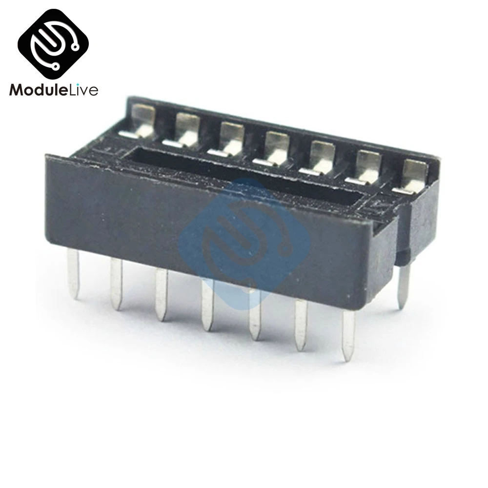 10pcs DIP 14 pins IC Socket Adaptor Adapter Solder Type Socket DIP-14
