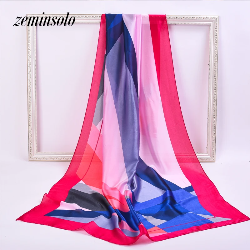 

2018 Luxury Brand Women's Scarf Fashion Lady Silk Scarves Print Long Shawls Pashmina Foulard Bandanas Hijab Scarf Snood 180*90cm