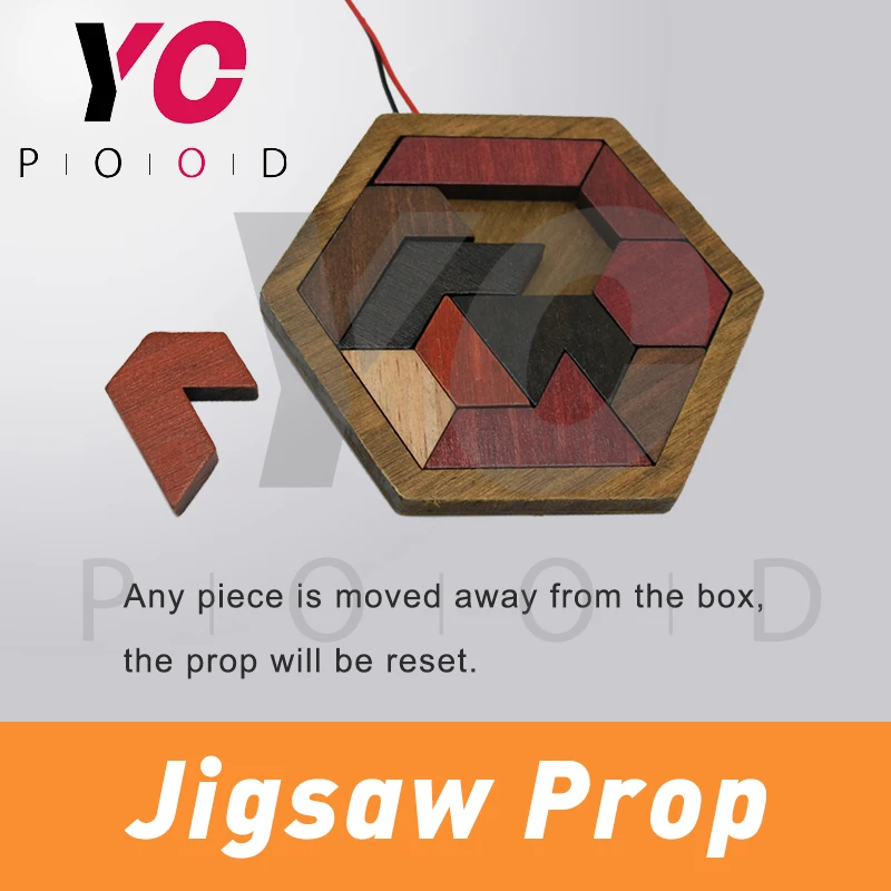 Jigsaw or Tangram real life Escape room puzzle Prop 1987 finish the 11 pieces of jigsaw puzzles to unlock Game room YOPOOD