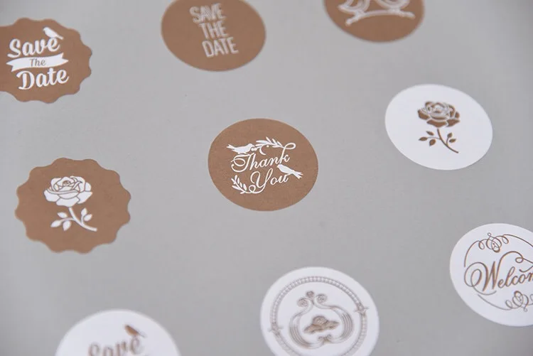 Wedding stickers Save the Date, Foiled Wedding Labels, Gold, Rose Gold for Favors, Round Gift or Envelop Seals, 2 sheets(20pcs)