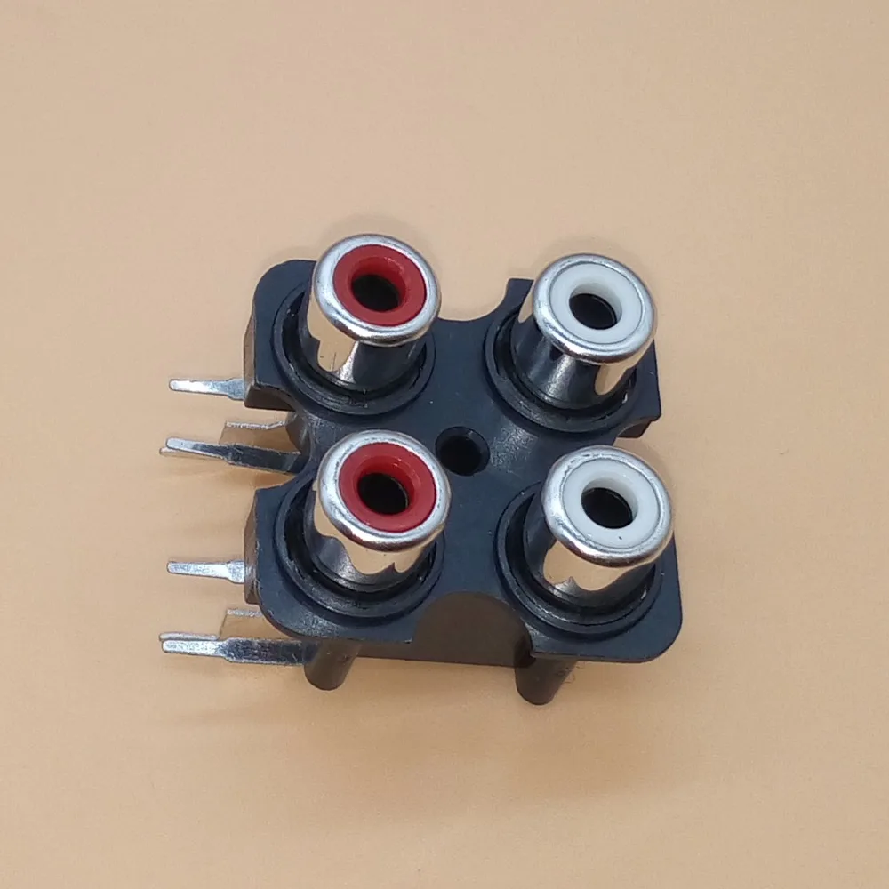 2 stücke 4way 6Pin Cinch-buchse Audio Video Stecker AV Konzentrischen Buchse Stecker