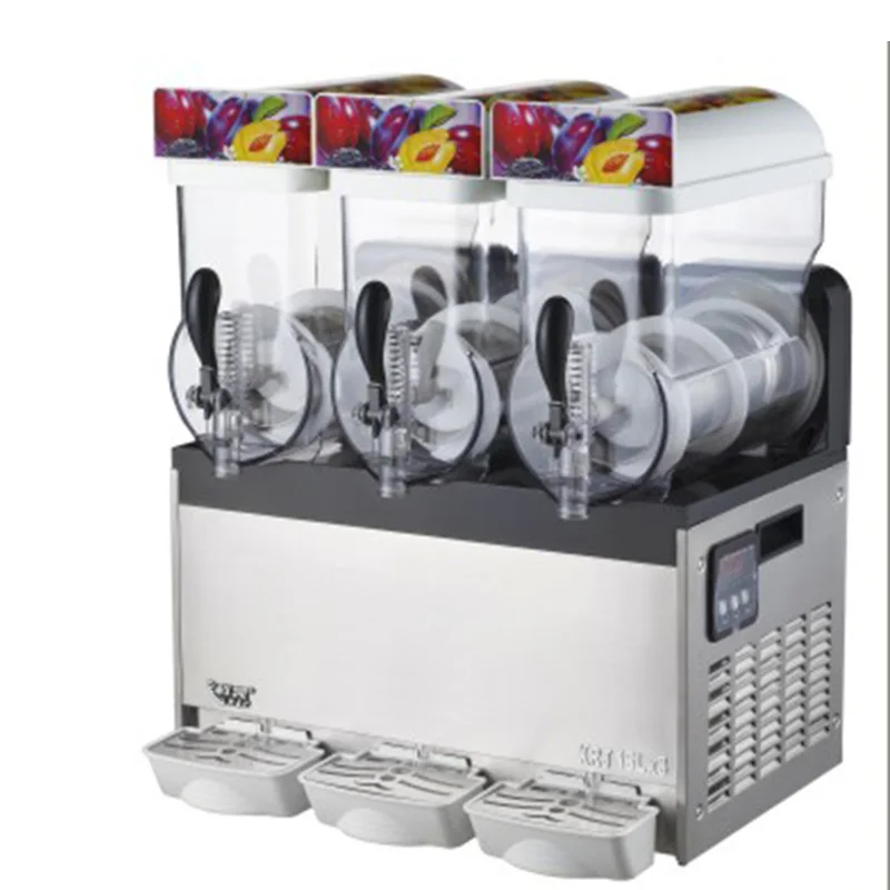 Xrj15x3-máquina de fusão de neve, três tanques de máquina comercial de bebidas, gelo, suco congelado, 220v-240v/110v-130v