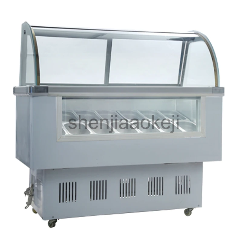 Eis Vitrine Eis Freezers Edelstahl Commercial10 runde barrel oder 14 platz barrel gefrierschrank