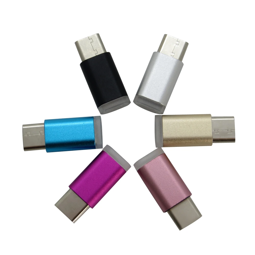 5pcs/lot 5Pin Micro USB to Type C Adapter Android Micro USB to USB 3.1 Data Sync Charger Type C Cable Adapter