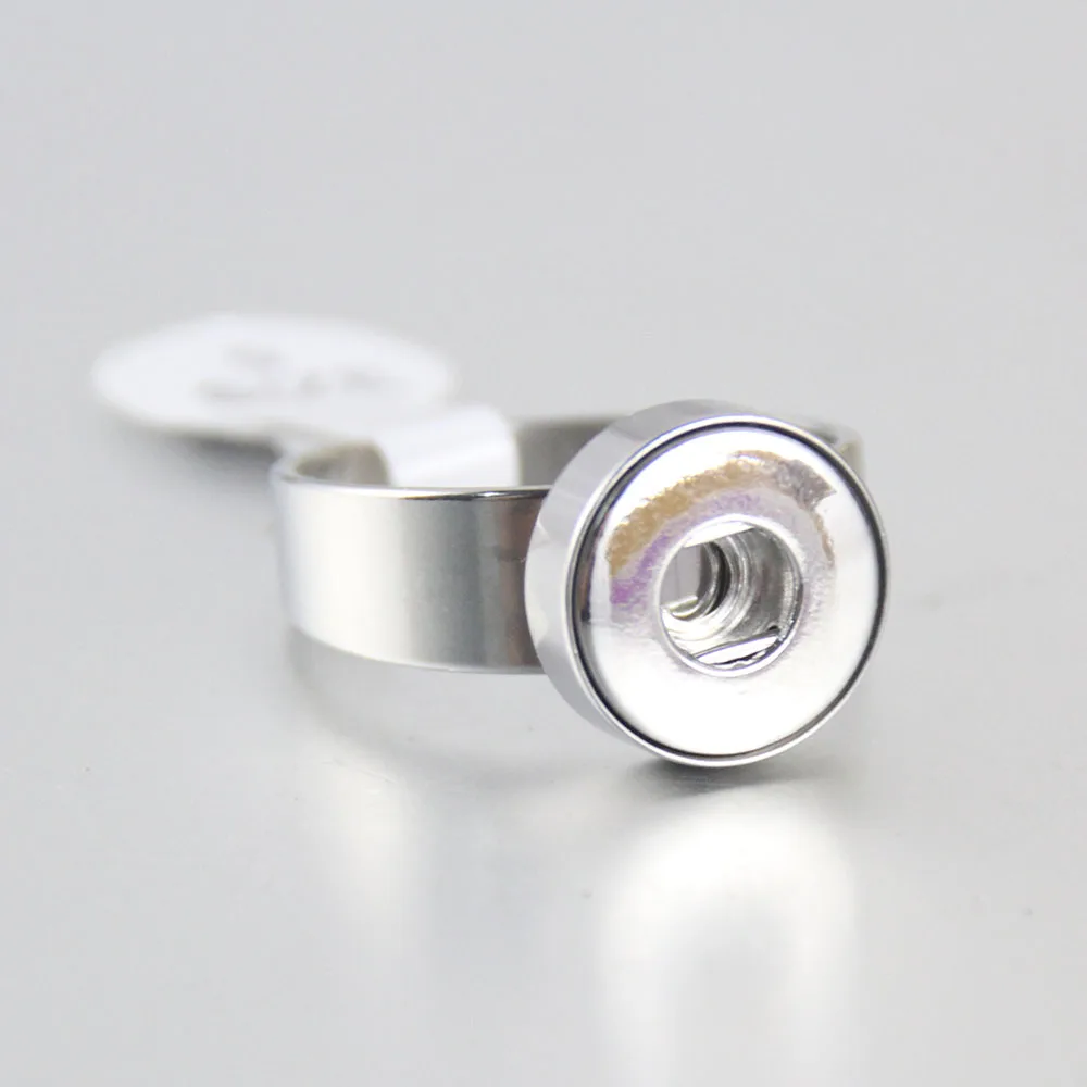 New JZ0017 Simple 316L stainless steel snap rings 4 size fit 12MM snap buttons DIY fittings wholesale