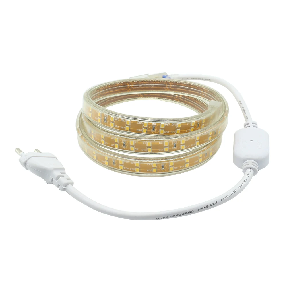 

SMD 2835 AC 220V led strip flexible light 156leds/m IP67 Waterproof led tape 1M/2M/3M/4M/5M/6M/7M/8M/9M/10M/15M/20M +Power Plug