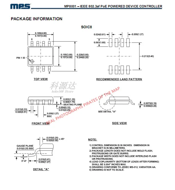 10pcs/lot  MP8001DS MP8001 SOP8