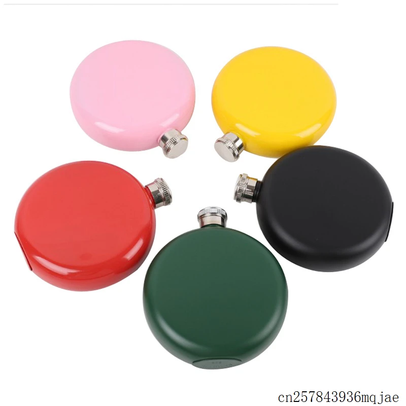 

10pcs Mini Round Hip Flask 5 oz Flagon Alcohol Wine Bottle Drinkware Stainless Steel