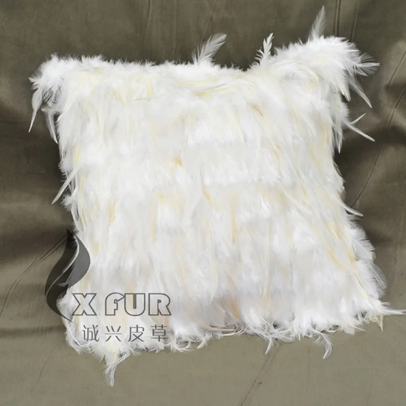 

Free Shipping CX-D-70C Beautiful White Pillowcase New Style Feather Sofa Cushion Cover Pillow Case almofada Car Decorative