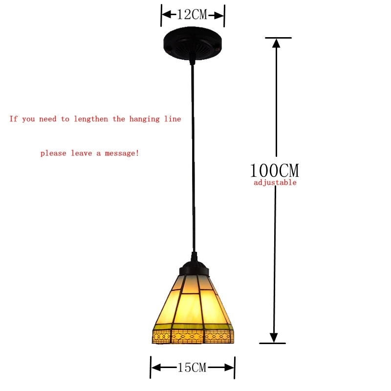 Spain Minimalist Retro Nostalgia Tiffany Chandelier Too Small Props Bar Restaurant Decorated Windows Water Tank Corridor