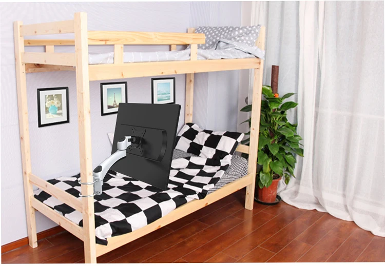 DL-RM112 TV Mount POLE 15-27 "0-8KG LCD Monitor ผู้ถือแก๊สฤดูใบไม้ผลิฟรียกหมุนยืดยืนยาวแขนวงเล็บทีวี