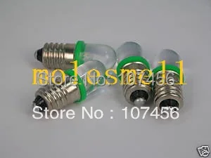 Free shipping 10pcs GREEN E10 6V Led Bulb Light Lamp for LIONEL 1447