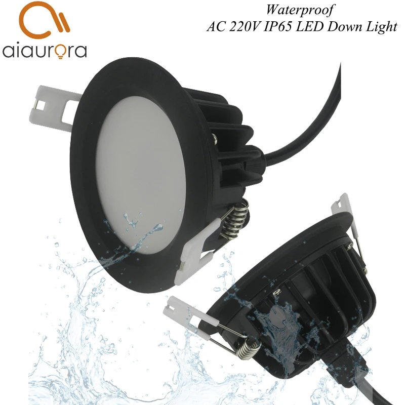 1 pces 5w 7 9 12 15 ip65 à prova ddimmable água pode ser escurecido led downlight 20w 25w pode ser escurecido conduziu a luz do ponto conduziu a lâmpada de teto para o banheiro/casa