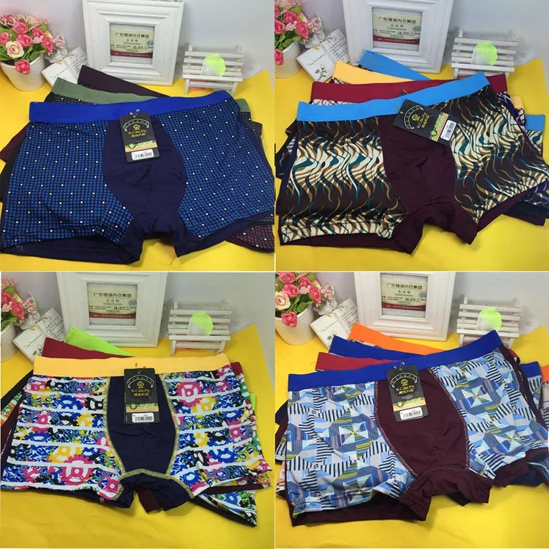 10PCS Mens Printing Boxer Shorts Lot New Underwear Pairs Pack Fat Large Plus XXL-4XL 5XL 6XL 7XL JONK-002