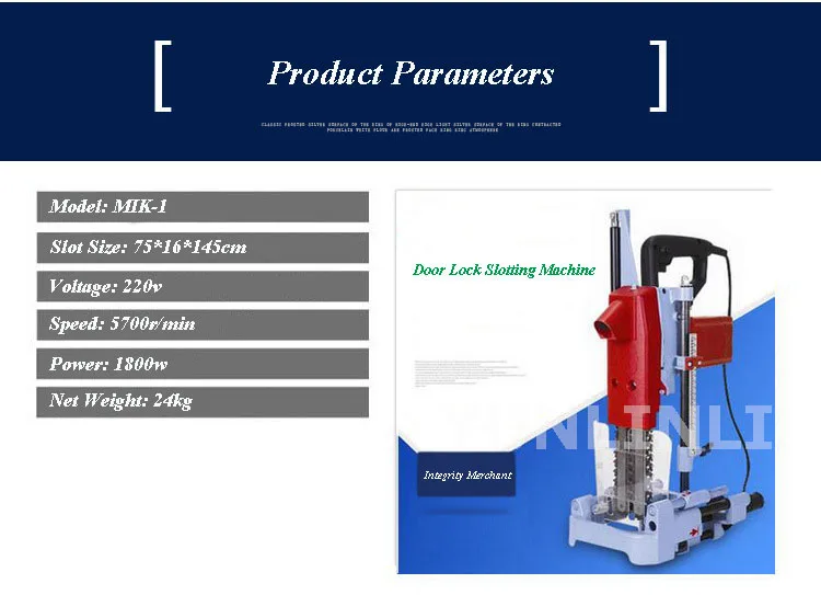 Holz Türschloss Stoßen Maschine Bohren Quadratischen Loch Montage Türschloss Holzbearbeitung Bohren Maschine MIK-1