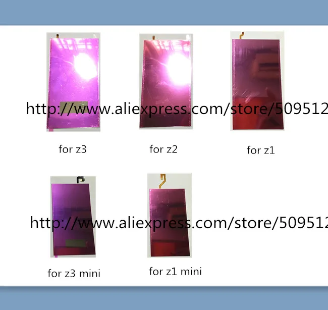 

10/100pcs LCD Backlight For Sony Xperia Z1 Z2 Z3 Z1 mini Z3 mini LCD Display Backlight Digitizer Refurbishment Replacemt